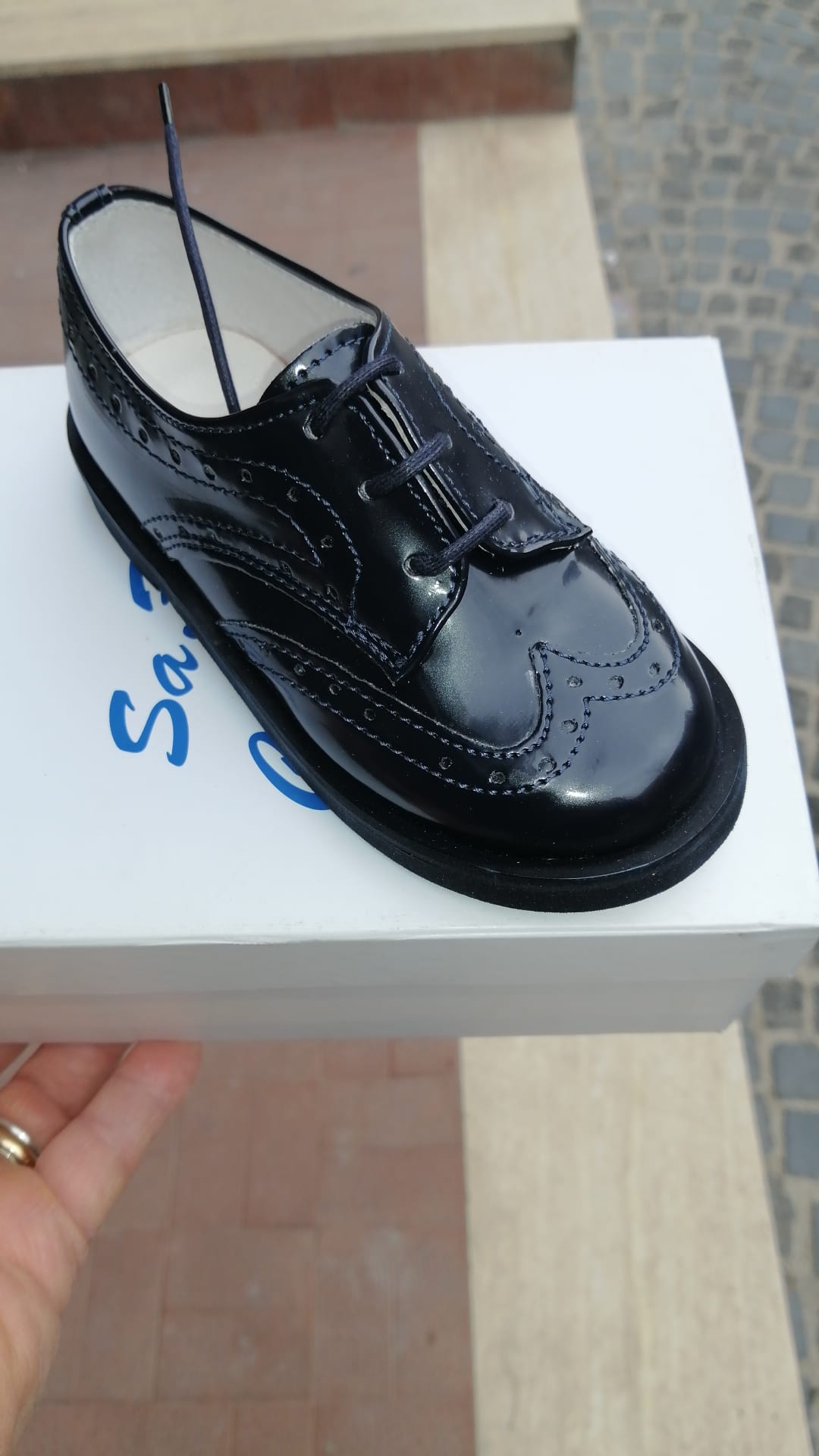 Scarpa francesina bimbo elegante - immagine 2