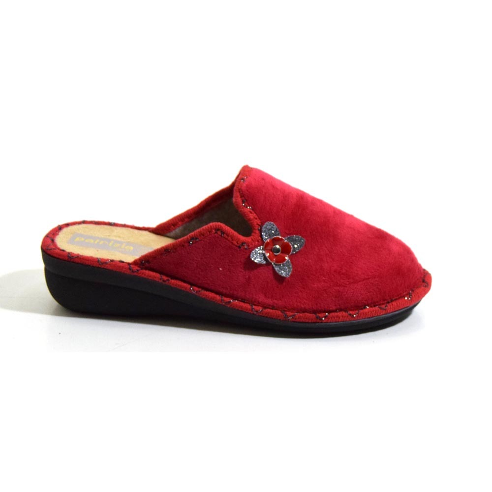 Pantofola rosse donna sottopiede morbido - immagine 2