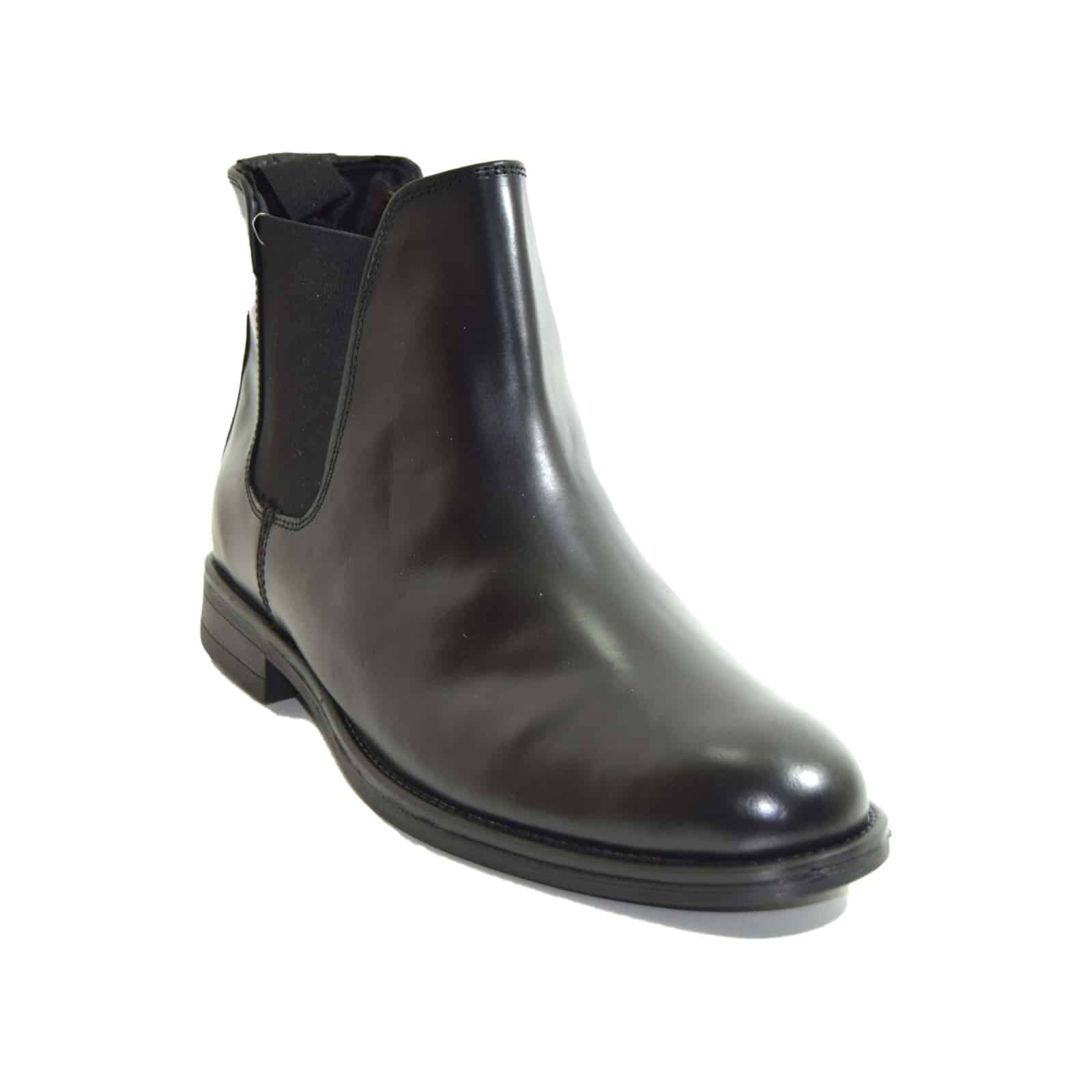 Stivaletto pelle uomo nero