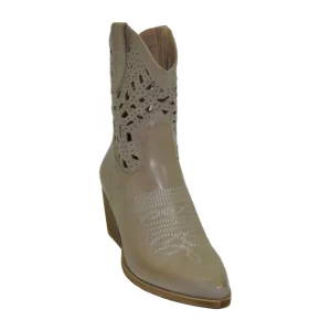 Tronchetto texano donna con ricamo