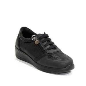 Sneaker donna allacciate e cerniera